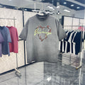 T-shirt Balenciaga Heart – Gris Vintage