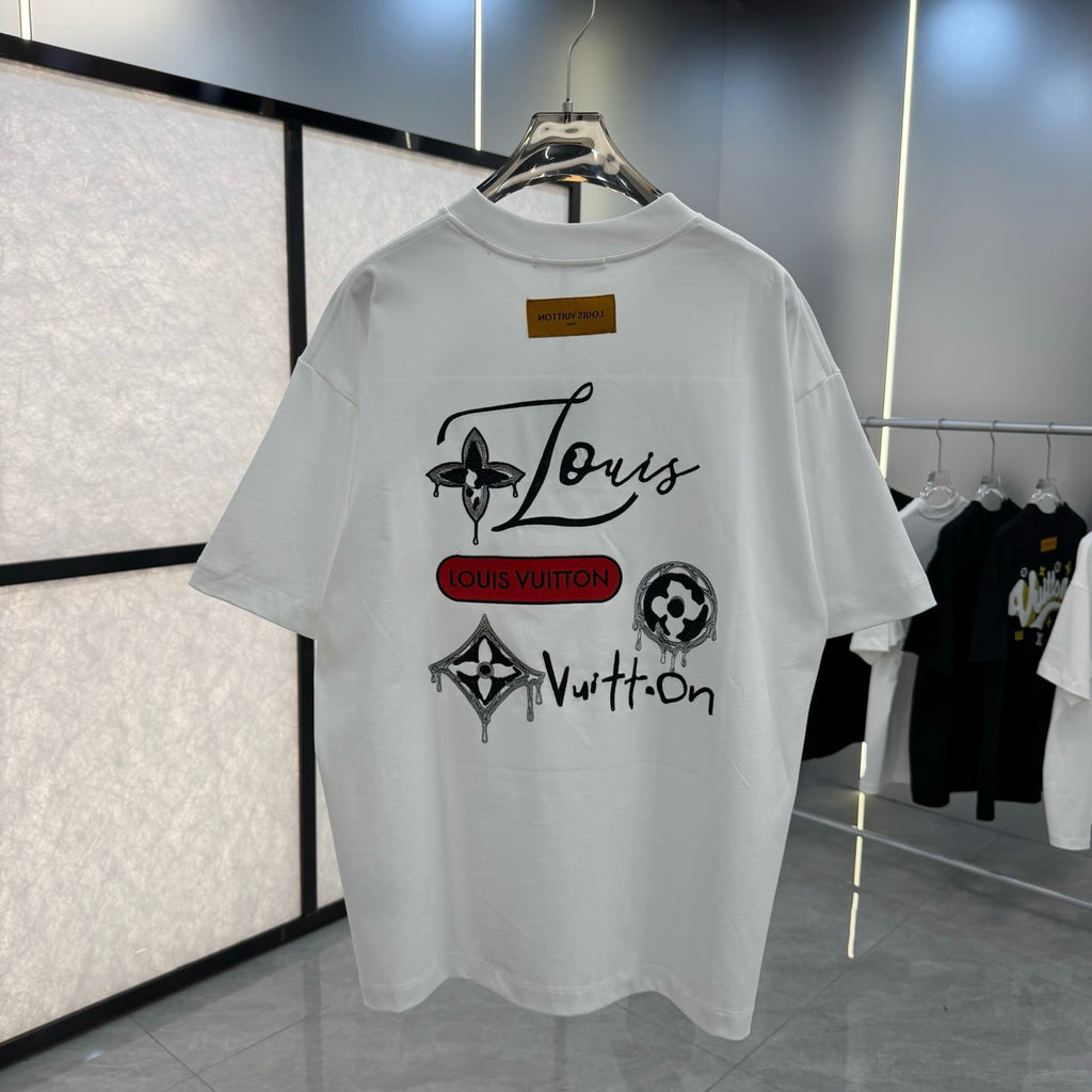 T-shirt Louis Vuitton Graffiti – Blanc